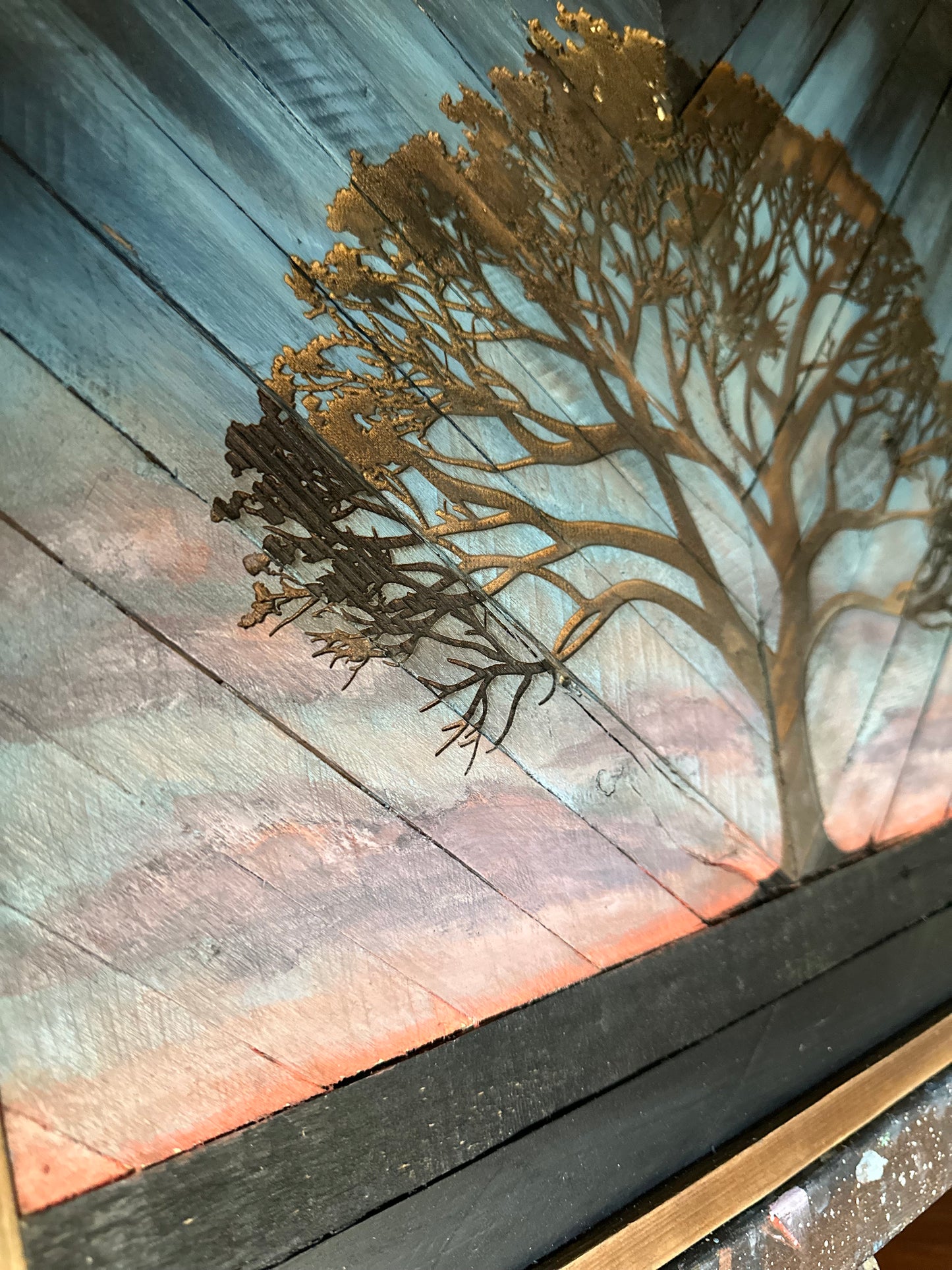 Tree at Dusk 17.5”x15.5