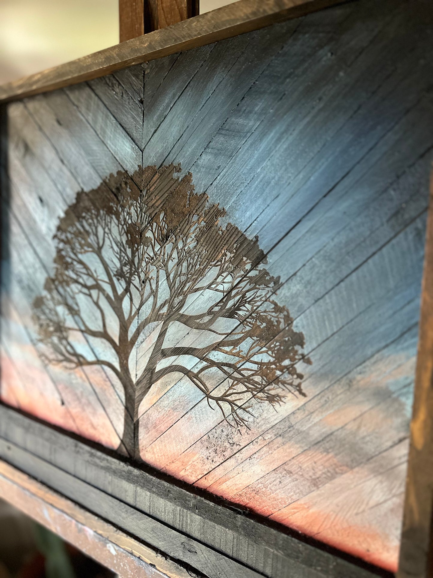 Tree at Dusk 21”x19”