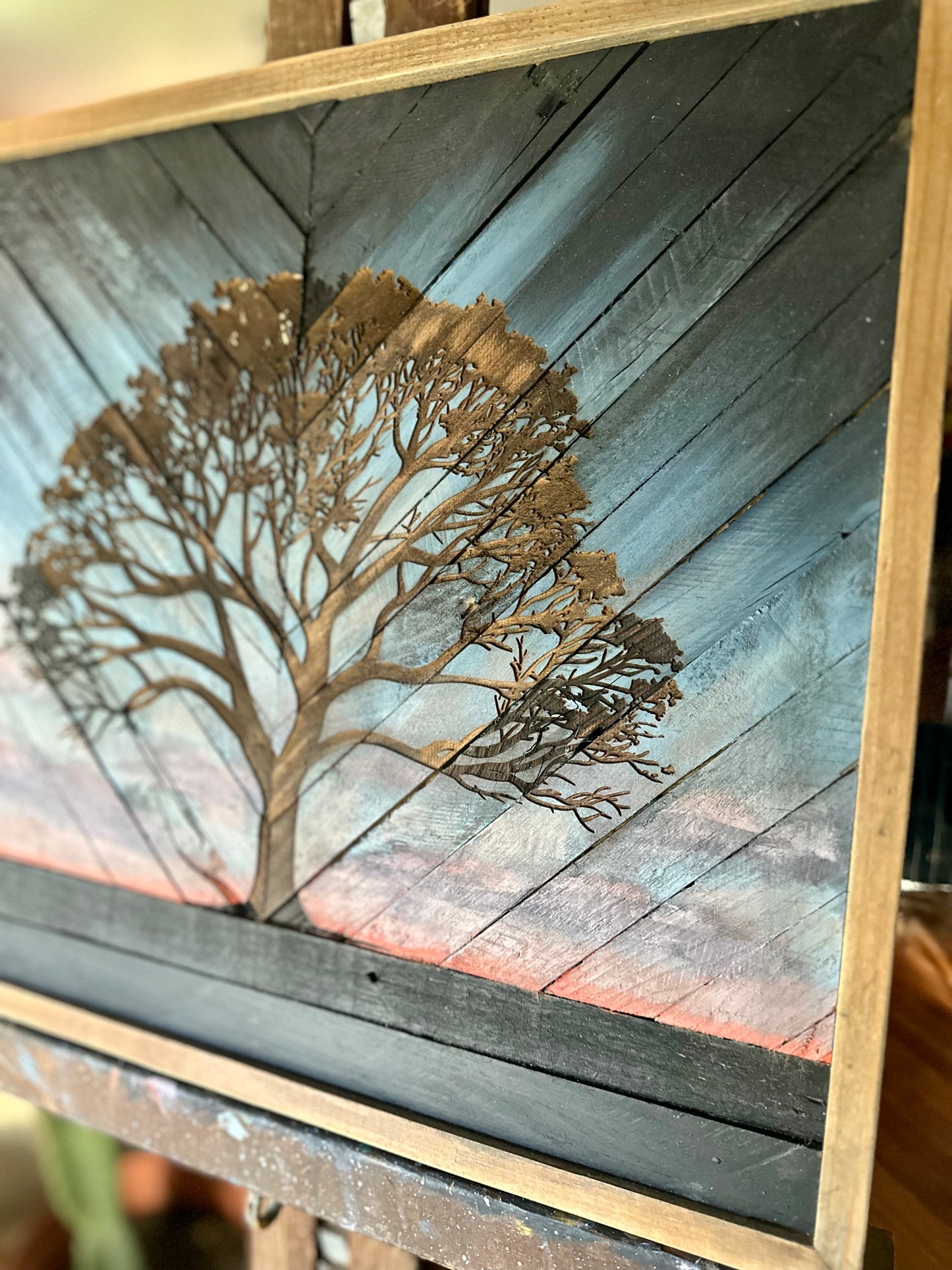 Tree at Dusk 17.5”x15.5