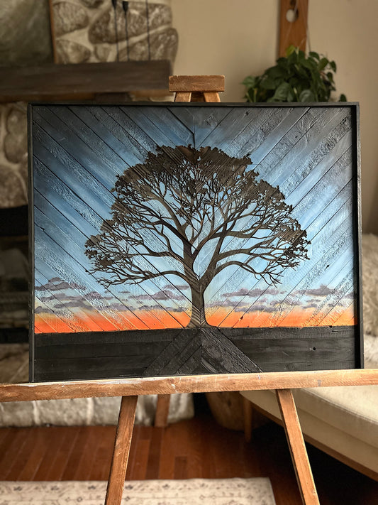Tree at Dusk 29.5" x 24.5"