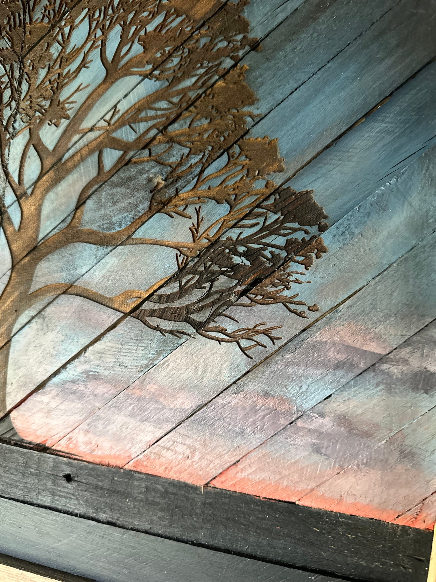Tree at Dusk 17.5”x15.5